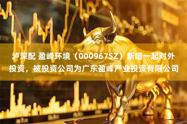 泸深配 盈峰环境（000967SZ）新增一起对外投资，被投资公司为广东盈峰产业投资有限公司