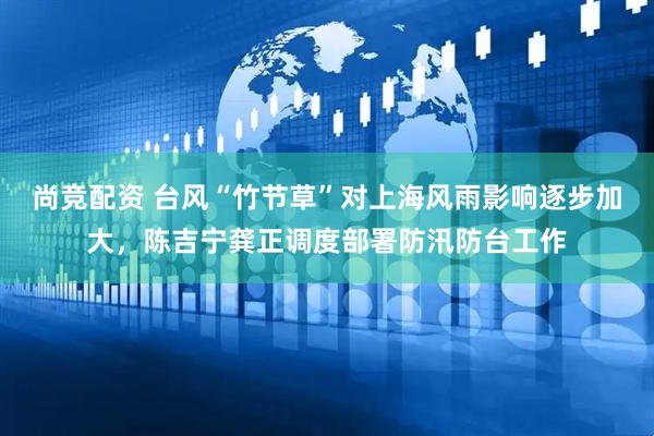 尚竞配资 台风“竹节草”对上海风雨影响逐步加大，陈吉宁龚正调度部署防汛防台工作